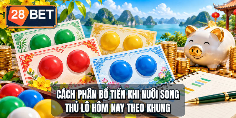 Cách phân bổ tiền khi nuôi song thủ lô hôm nay theo khung