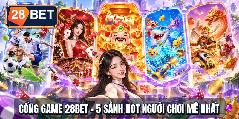 Cổng Game 28BET - 5 Sảnh Hot Người Chơi Mê Nhất