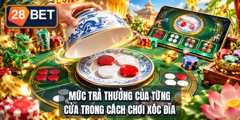 Mức trả thưởng của từng cửa trong cách chơi xóc đĩa