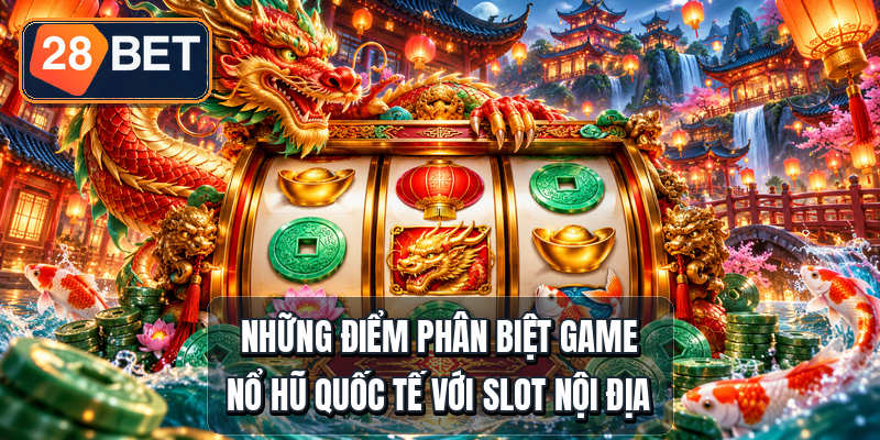 Game Nổ Hũ Quốc Tế - 6 Hãng Lớn Và 4 Cơ Chế Những điểm phân biệt game nổ hũ quốc tế với slot nội địa