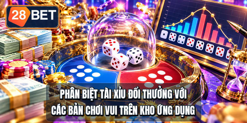 Phân biệt tài xỉu đổi thưởng với các bản chơi vui trên kho ứng dụng
