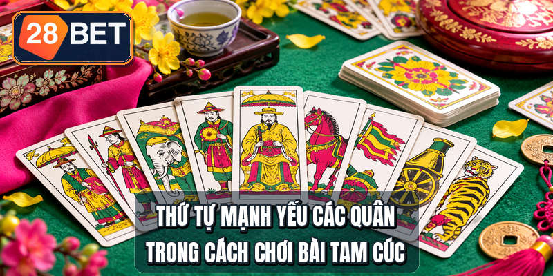 Thứ tự mạnh yếu các quân trong cách chơi bài tam cúc